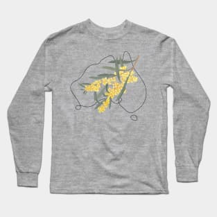 Flowers of Australia - Golden Wattle Long Sleeve T-Shirt